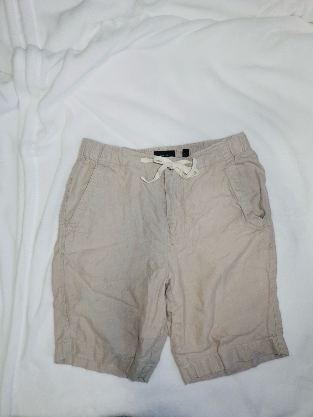 Vince Hemp Drawstring Short in Pumice Rock - XS